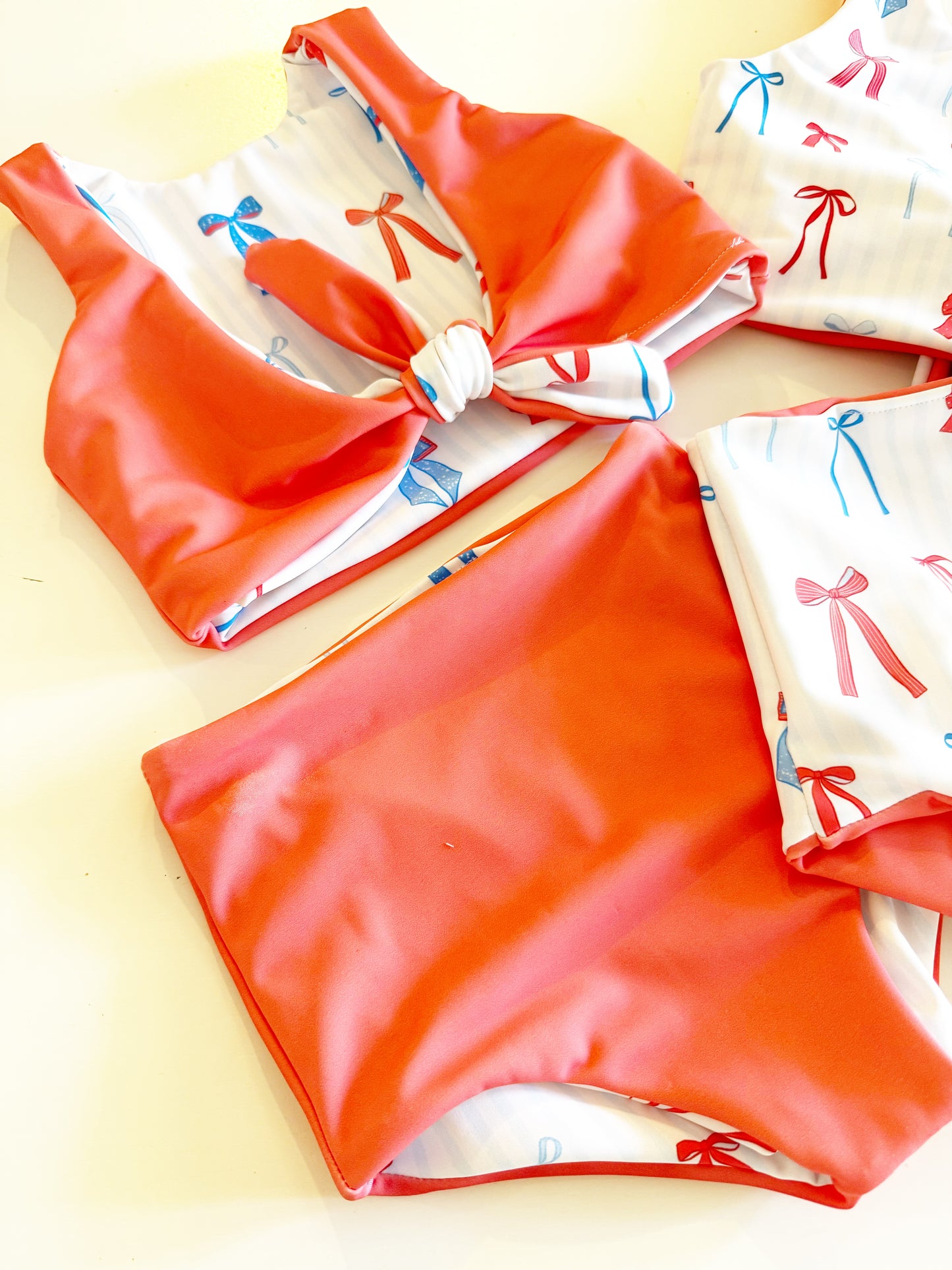 Reversible Girls Swim Set — Handmade & Made to Order