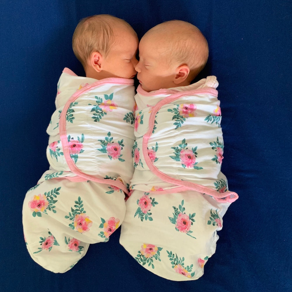 twin girls asleep