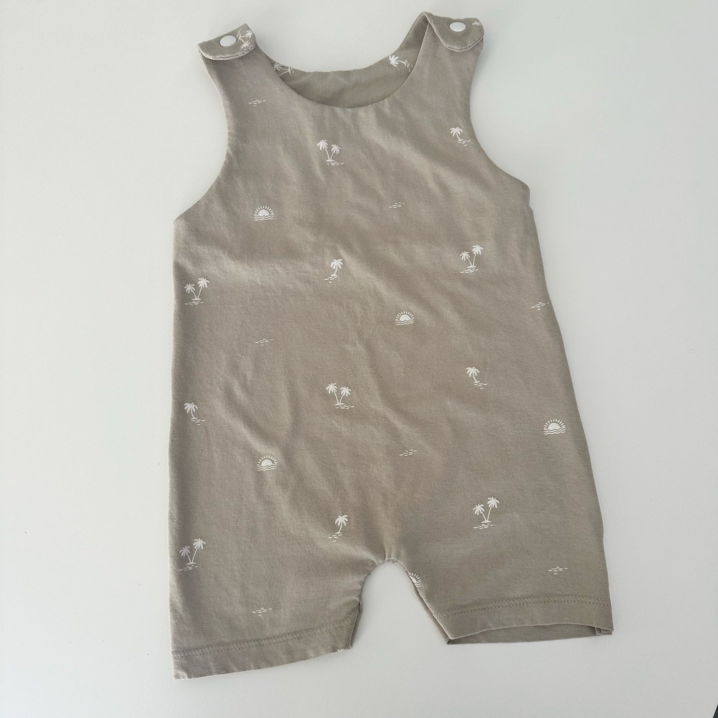 Neutral Palms Recycled Romper